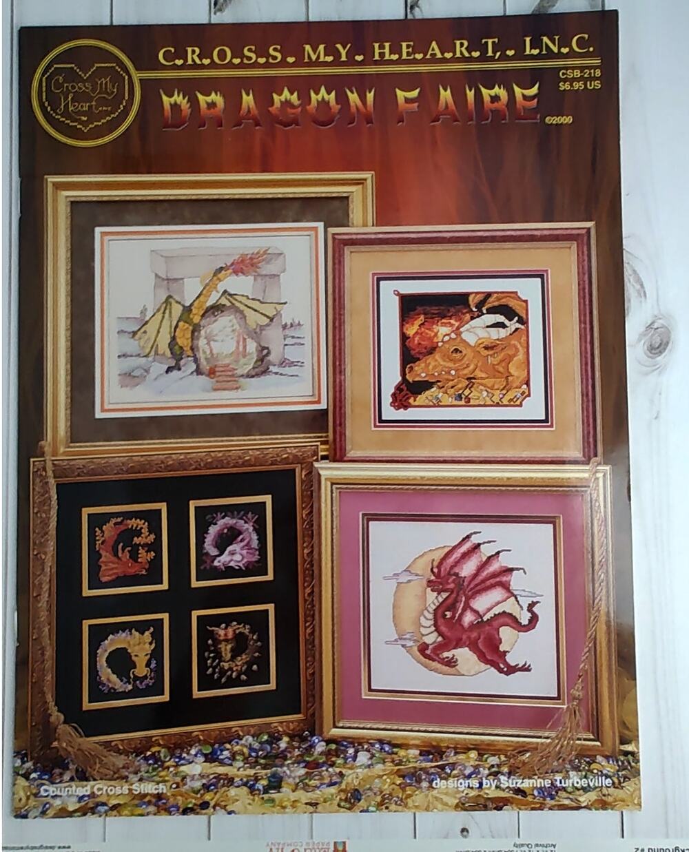 Cross My Heart Dragon Faire 7 Different & Awesome Cross Stitch Patterns Fantasy